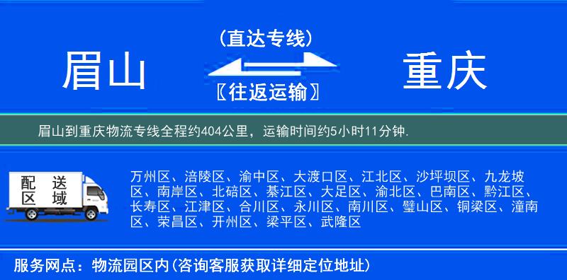 眉山到物流專線
